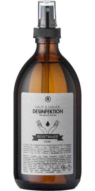 Desinfektion - Destillerie Reisetbauer